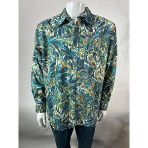 Vintage Irvine Park Mens Floral Long Sleeve Button-Down Shirt Size L